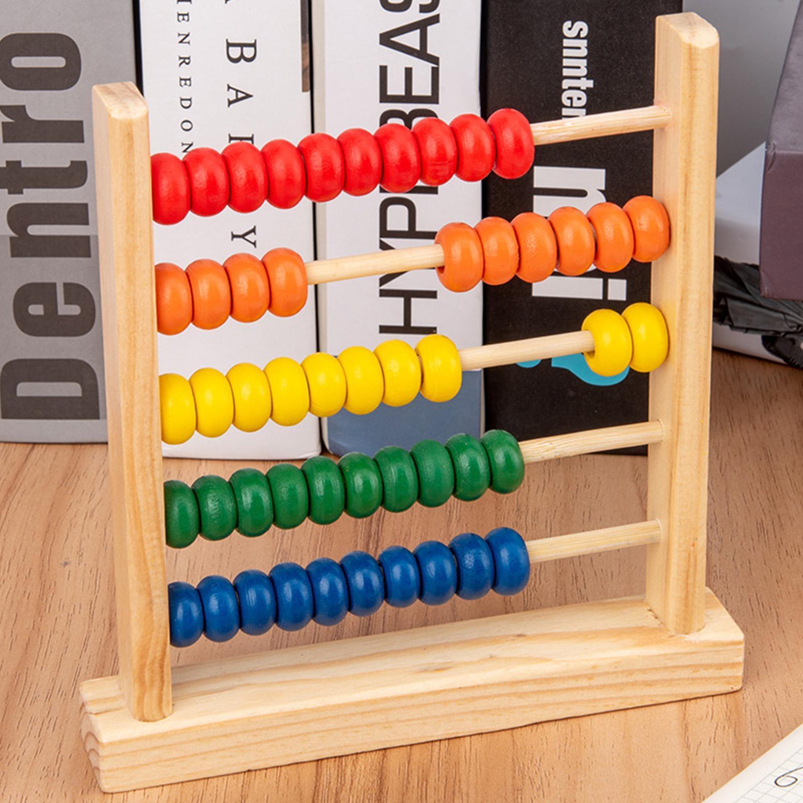Abacus Counting Bead - Abaco in Legno con Perline Colorate,