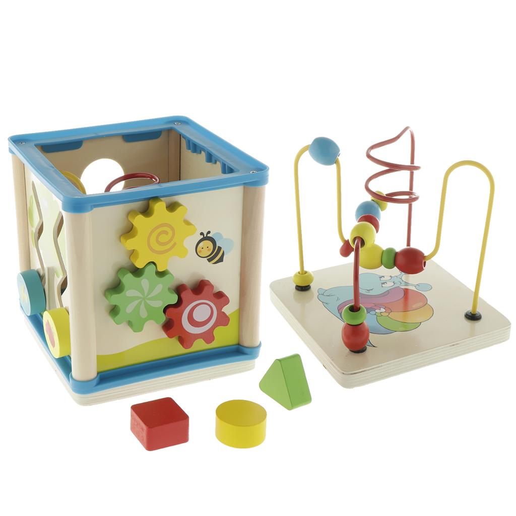 Abacus Counting Bead - Cubo di Attività in Legno, Puzzle