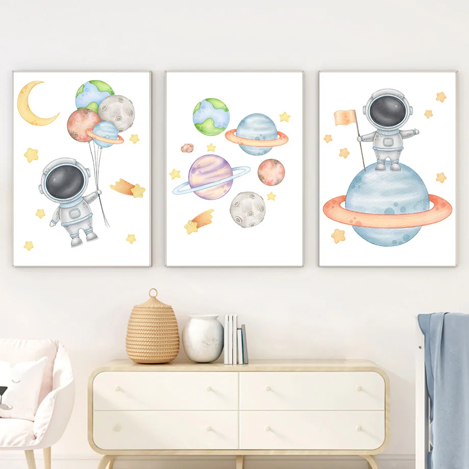 Kids Education System - Quadro su tela personalizzato con nome,