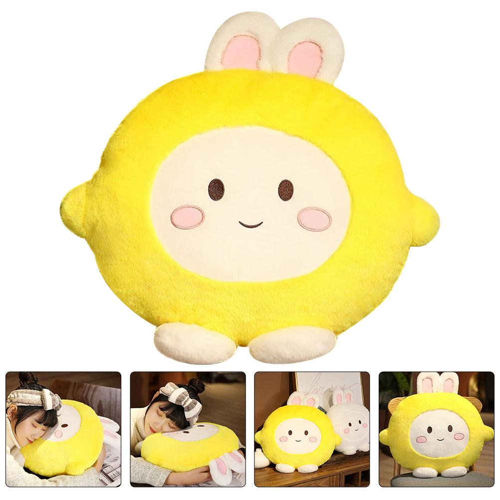 Kids Education Room - Cuscino a Forma di Coniglio Limone,