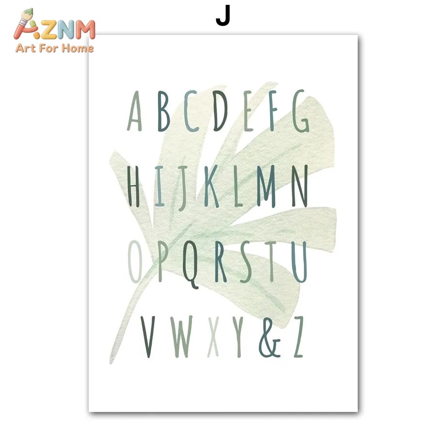 AZNM Dipinto su Tela con Alfab - Inspirational Kids Education Quotes recensione e prezzo